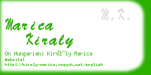 marica kiraly business card